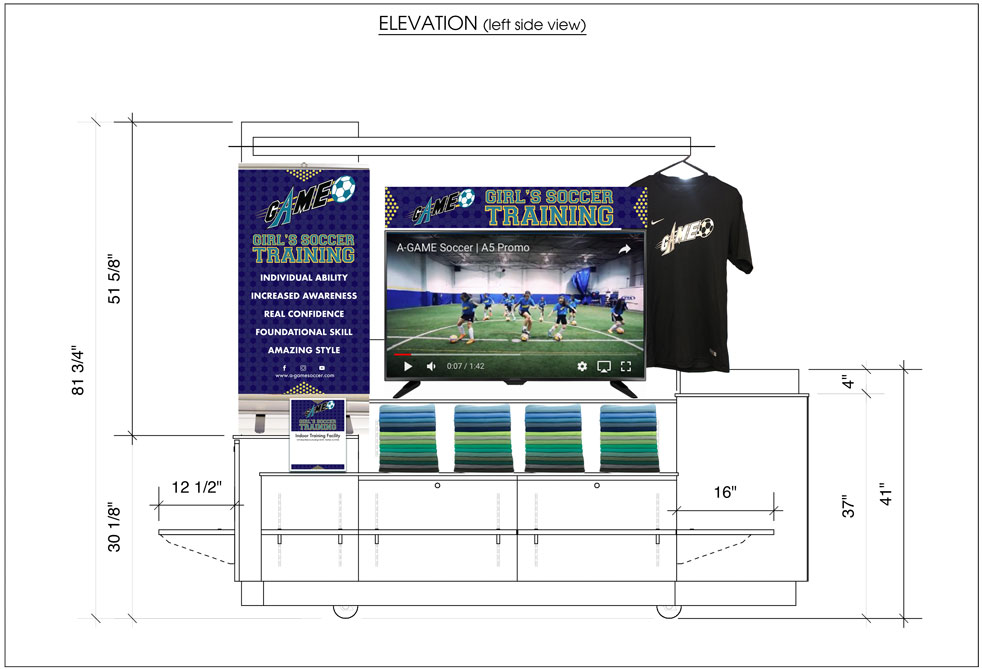 A-Game Soccer Agame Kiosk Mockup