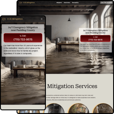 CCRMitigation construction business website showcase