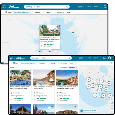 RCI search experience redesign showcase