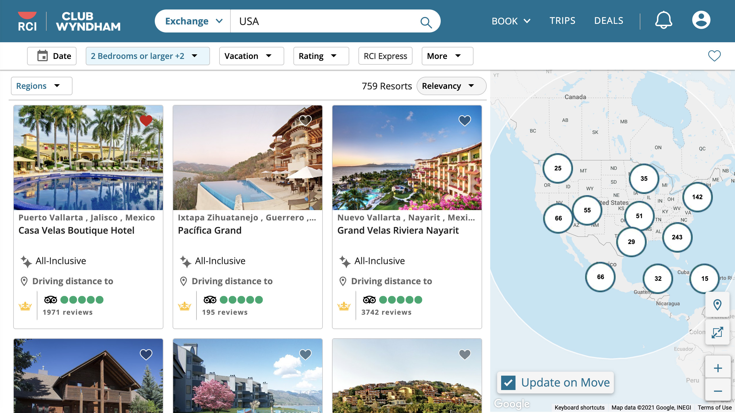 RCI search experience redesign showcase